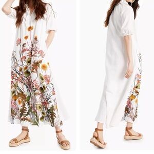 INC floral white maxi dress ,size L , CB123